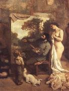 Gustave Courbet Das Atelier.Ausschnitt:Der Maler Germany oil painting artist